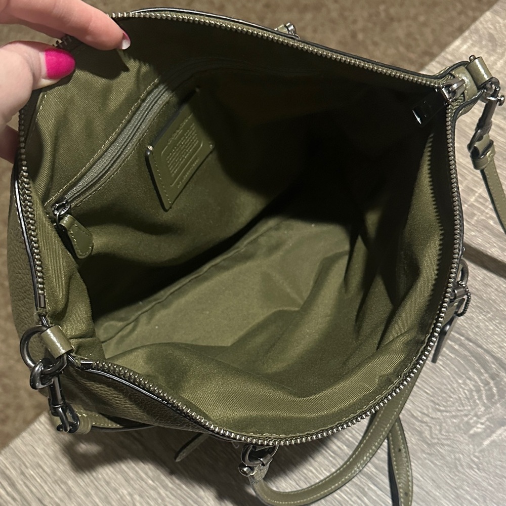Coach Prairie Military Green Leather Satchel - Picture 6 of 6